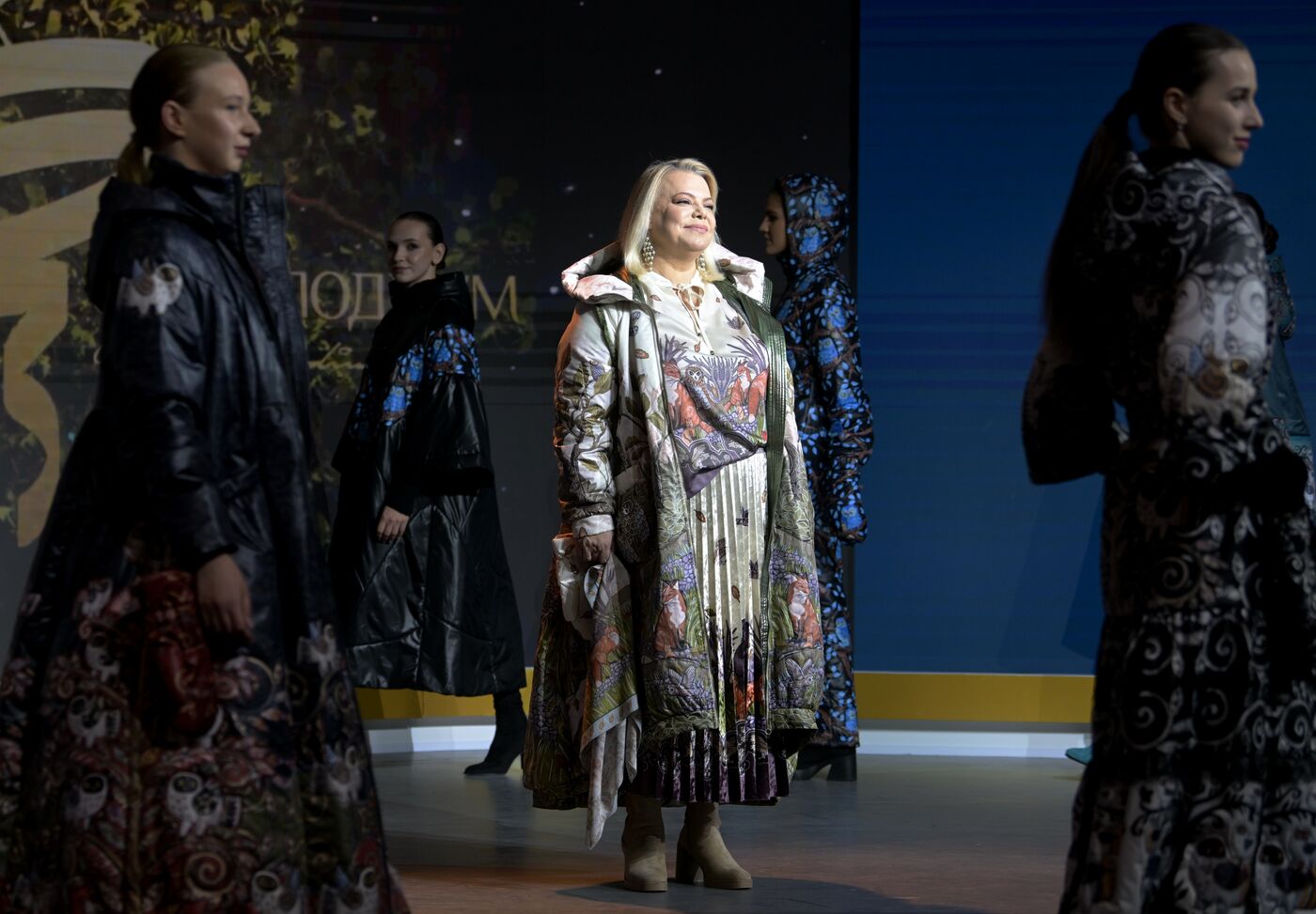 International RUSSIA EXPO forum and exhibition. Ethnic Runway fashion show and Russian Space performance