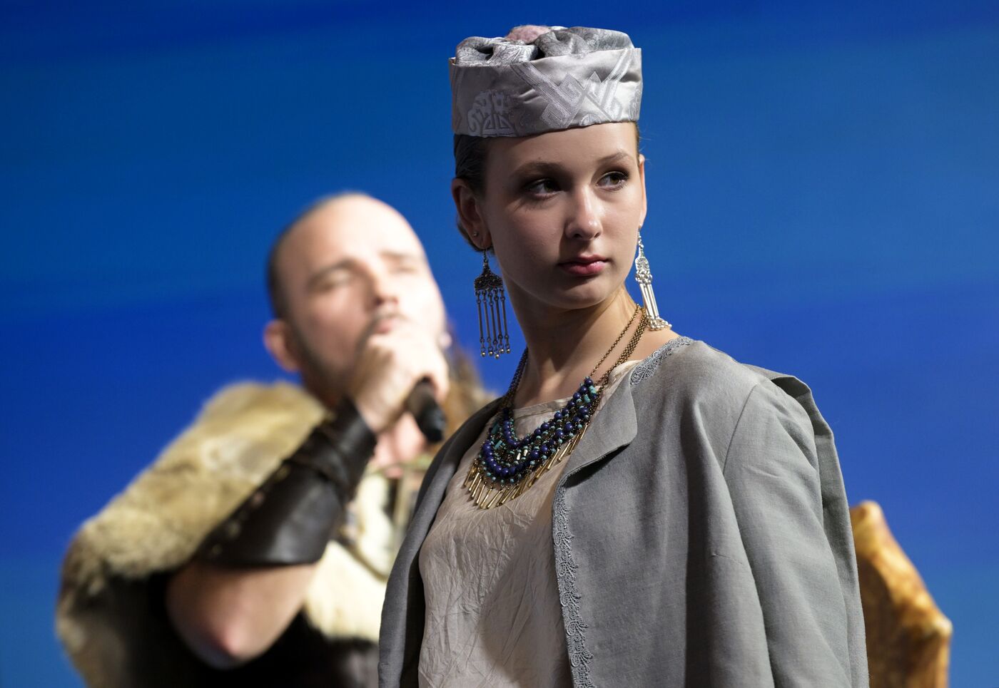 International RUSSIA EXPO forum and exhibition. Ethnic Runway fashion show and Russian Space performance