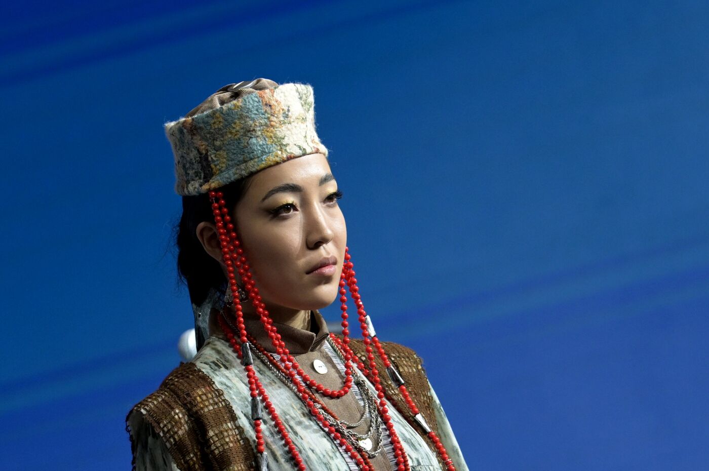 International RUSSIA EXPO forum and exhibition. Ethnic Runway fashion show and Russian Space performance