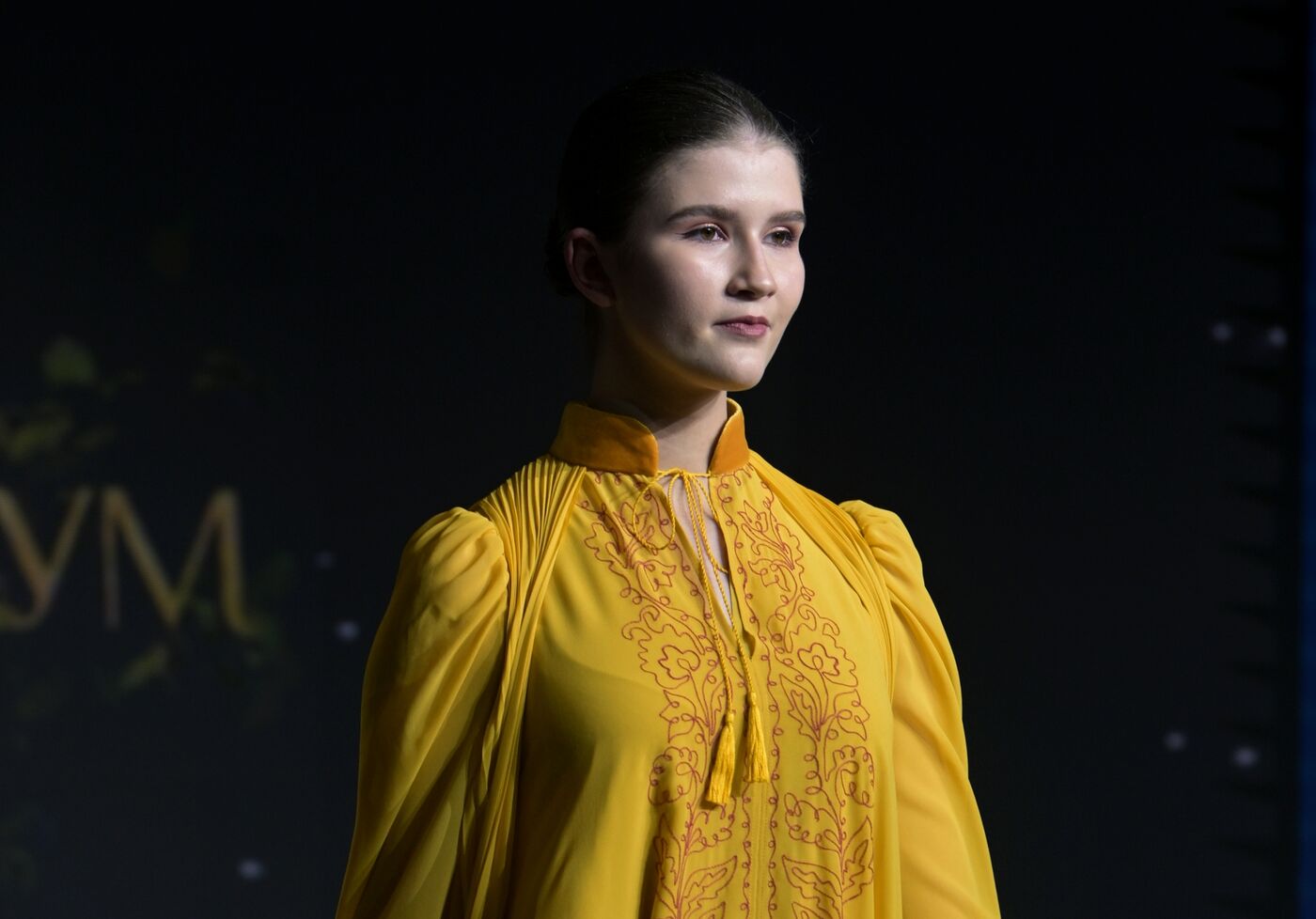 International RUSSIA EXPO forum and exhibition. Ethnic Runway fashion show and Russian Space performance