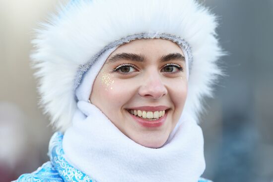 The International RUSSIA EXPO forum and exhibition. Celebrations of the birthday of Father Frost from Veliky Ustyug. Location: Russia, Moscow. Author: Sergey Pyatakov/Sputnik. RUSSIA EXPO. Birthday celebration of Father Frost from Veliky Ustyug
