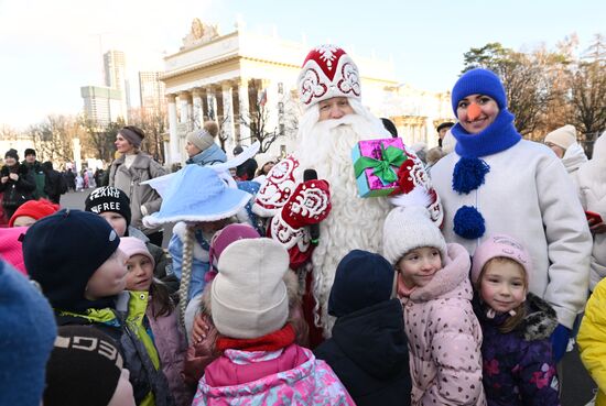 RUSSIA EXPO. Birthday celebration of Father Frost from Veliky Ustyug