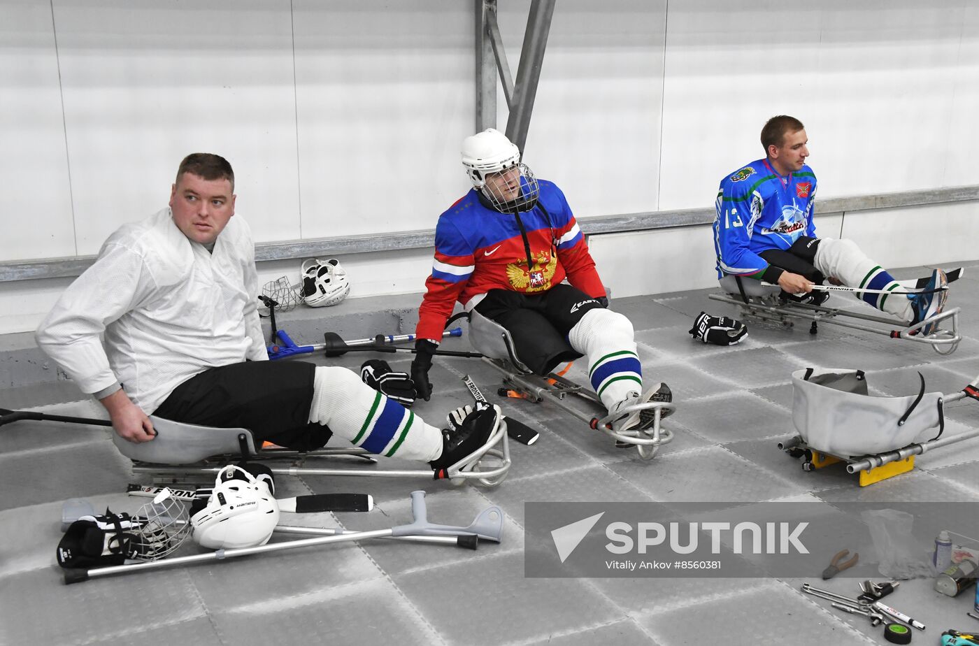 Russia Sledge Hockey Training