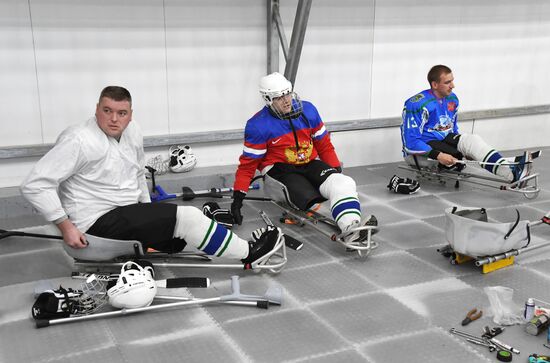 Russia Sledge Hockey Training