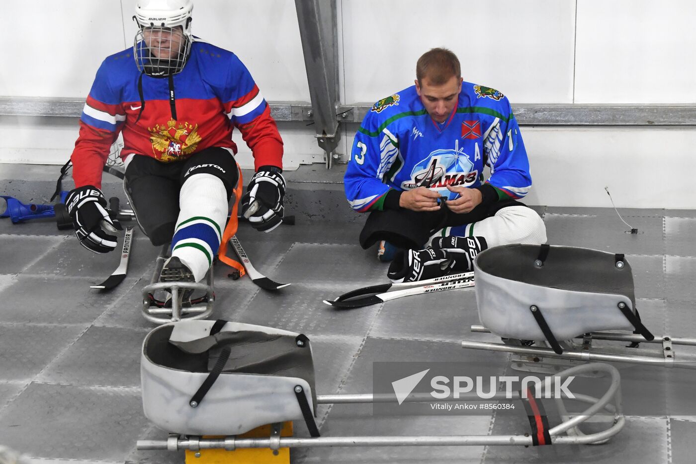 Russia Sledge Hockey Training