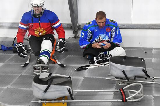 Russia Sledge Hockey Training