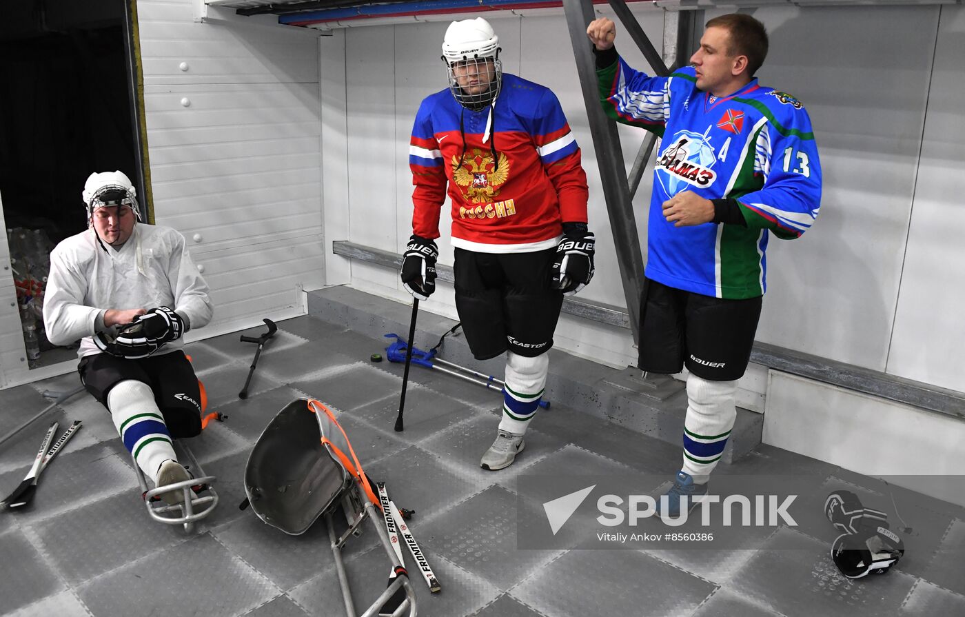 Russia Sledge Hockey Training