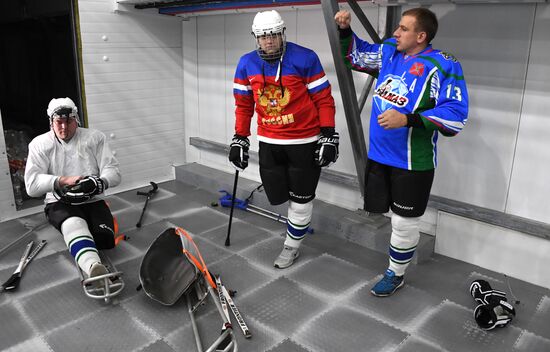 Russia Sledge Hockey Training