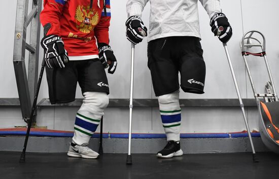 Russia Sledge Hockey Training