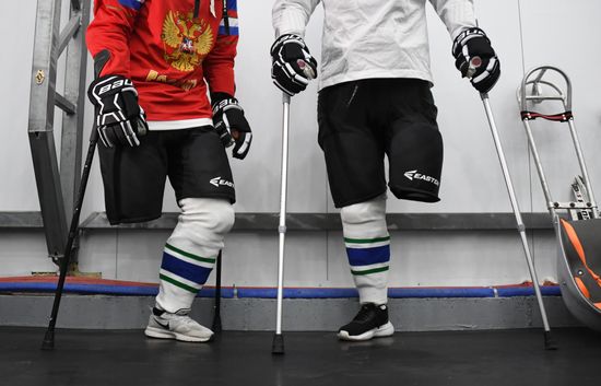 Russia Sledge Hockey Training