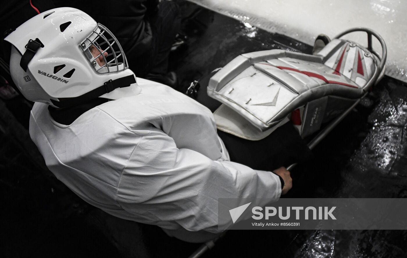 Russia Sledge Hockey Training