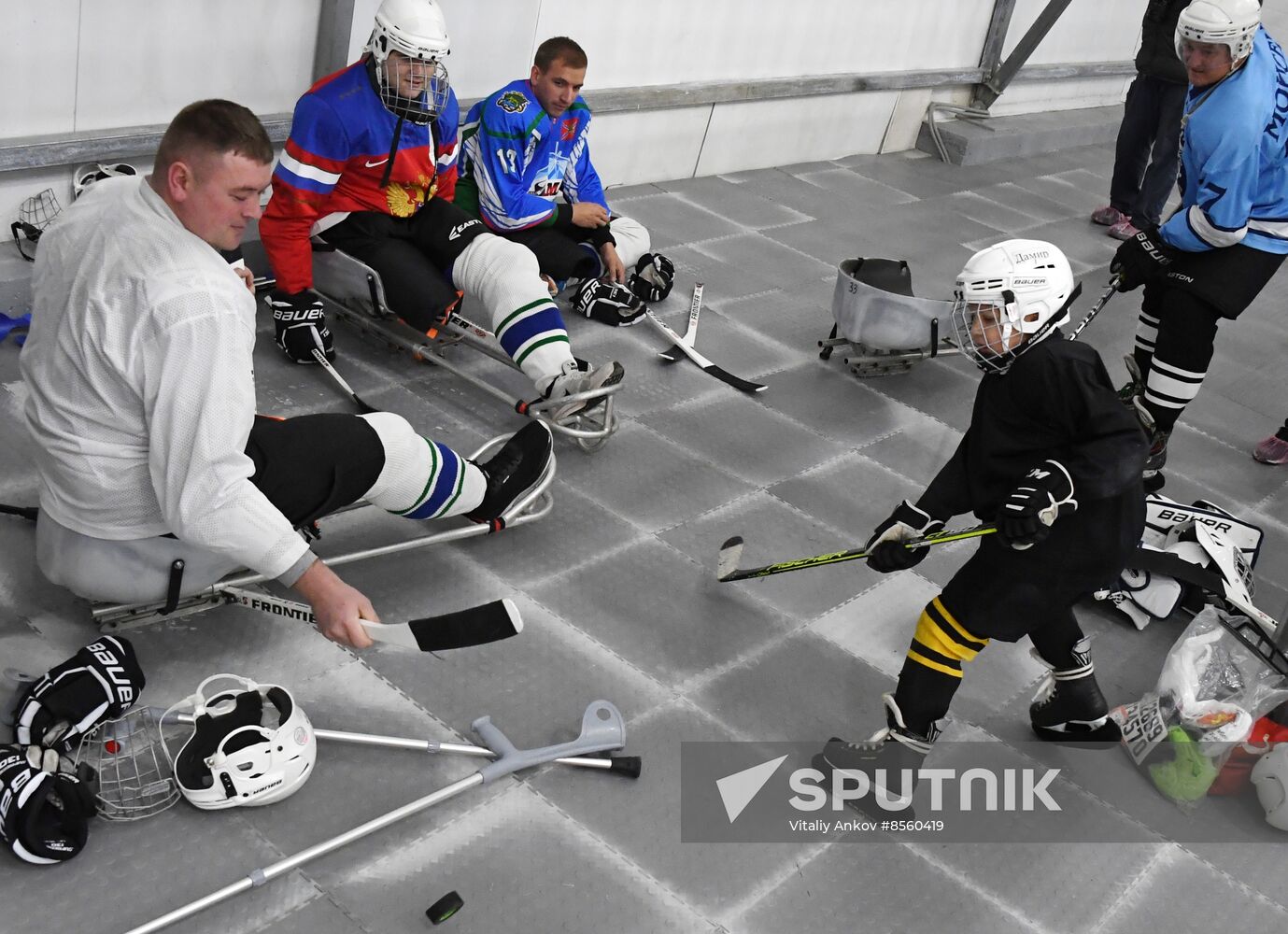Russia Sledge Hockey Training