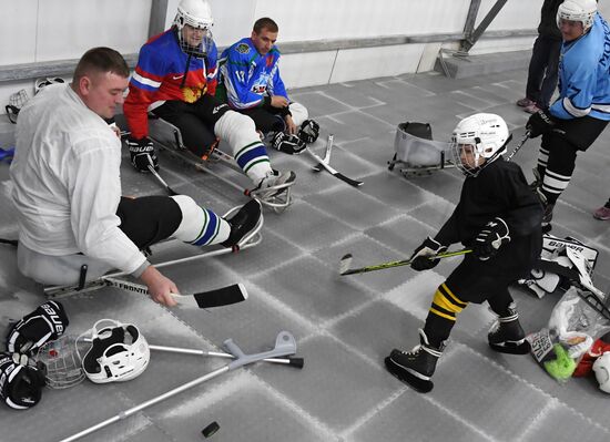 Russia Sledge Hockey Training