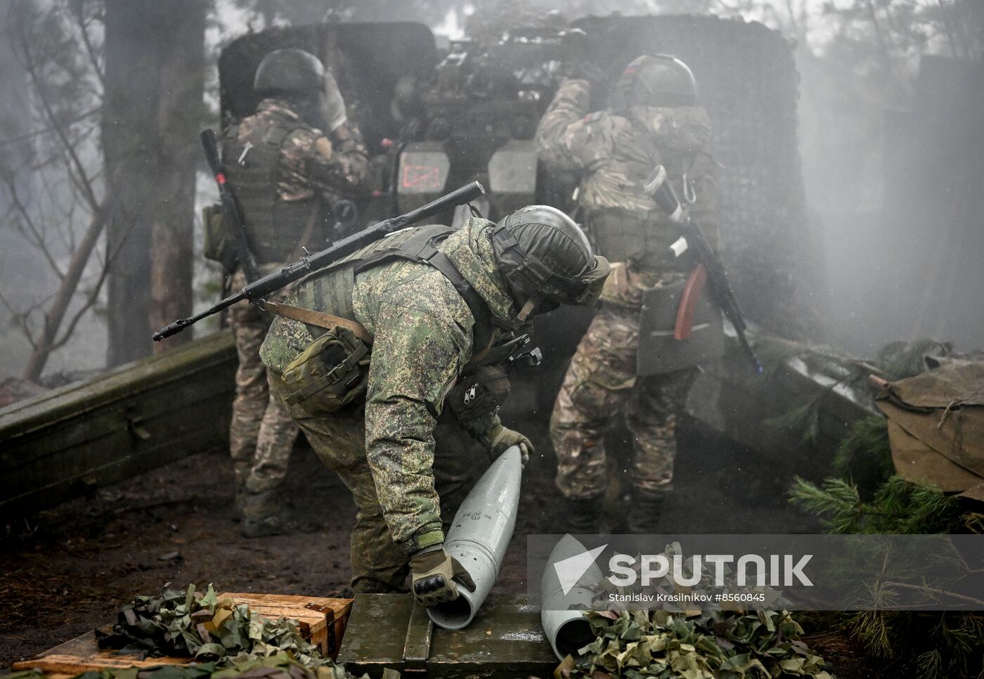 Russia Ukraine Military Operation Artillery Unit