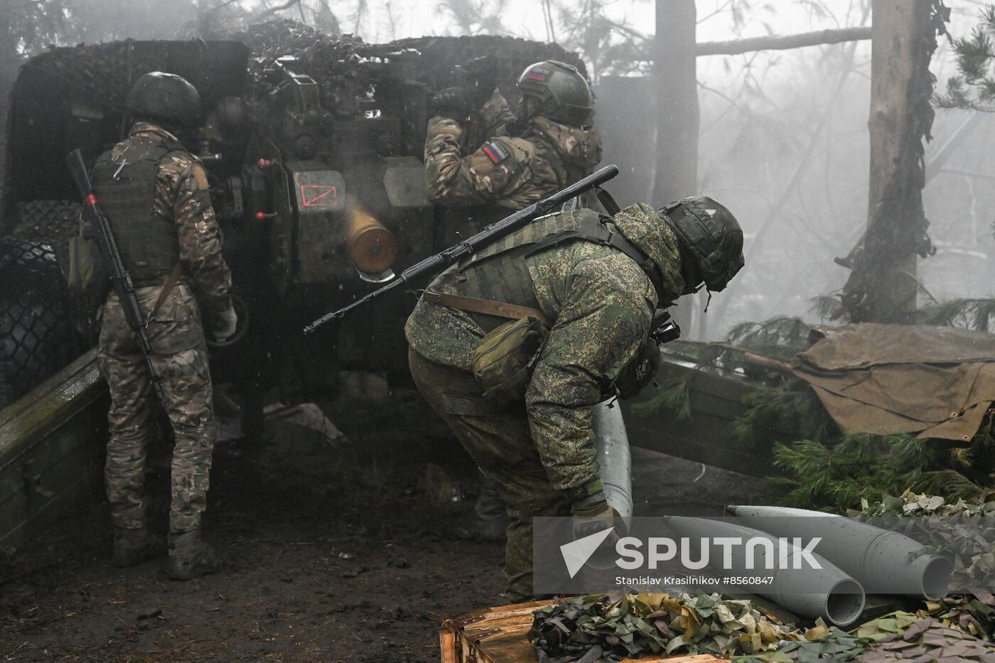 Russia Ukraine Military Operation Artillery Unit