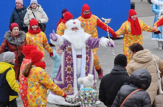 The International RUSSIA EXPO forum and exhibition. Father Frost Days. Tol Babai, a fairy tale character from Udmurtia. Location: Russia, Moscow. Author: Mikhail Voskresenskiy/Sputnik. RUSSIA EXPO. Father Frost Days - Tol Babai.