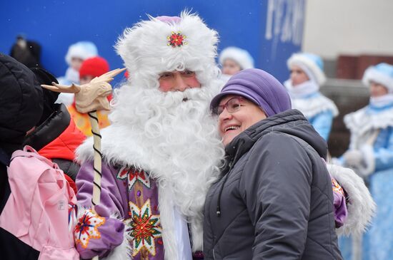 The International RUSSIA EXPO forum and exhibition. Father Frost Days. Tol Babai, a fairy tale character from Udmurtia. Location: Russia, Moscow. Author: Mikhail Voskresenskiy/Sputnik. RUSSIA EXPO. Father Frost Days - Tol Babai.