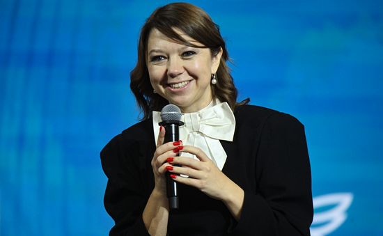 The International RUSSIA EXPO forum and exhibition. Day of the Altai Territory. Natalya Virtuozova, general director of the RUSSIA EXPO, Pavilion 75. Location: Russia, Moscow. Author: Kirill Zykov/Sputnik. RUSSIA EXPO. Day of the Altai Territory