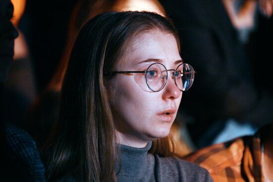 The International RUSSIA EXPO forum and exhibition. Pavilion 58 (The Slovo Museum of Slavic Literature). Location: Russia, Moscow. Author: Ramil Sitdikov/Sputnik. RUSSIA EXPO. Concert: The Real Ones