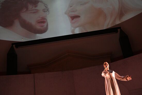 The International RUSSIA EXPO forum and exhibition. Pavilion 58 (The Slovo Museum of Slavic Literature). GRINKEVICH, a music band, finalists of the New Wave international contest for young pop singers. Location: Russia, Moscow. Author: Ramil Sitdikov/Sputnik. RUSSIA EXPO. Concert: The Real Ones