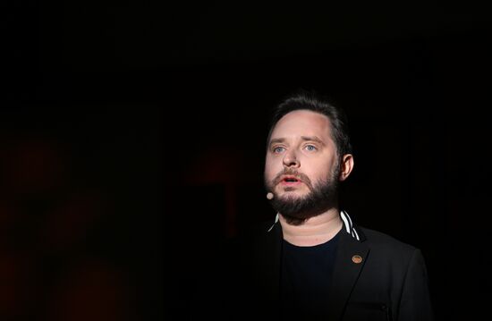 The International RUSSIA EXPO forum and exhibition. Pavilion 58 (The Slovo Museum of Slavic Literature). Pictured: Poet Alexander Antipov. Location: Russia, Moscow. Author: Ramil Sitdikov/Sputnik. RUSSIA EXPO. Concert: The Real Ones