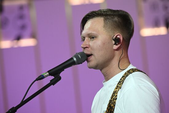 The International RUSSIA EXPO forum and exhibition Show by Yevgeny Trofimov and Culture Room band at Pavilion No. 75. Location: Russia, Moscow. Author: Kirill Zykov/Sputnik. RUSSIA EXPO. Show by Yevgeny Trofimov and Culture Room band