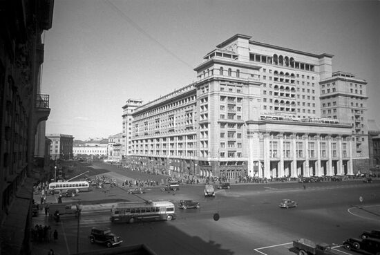 Panorama of Hotel Moskva in Moscow