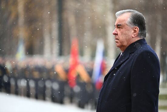 Russia Tajikistan Wreath Laying