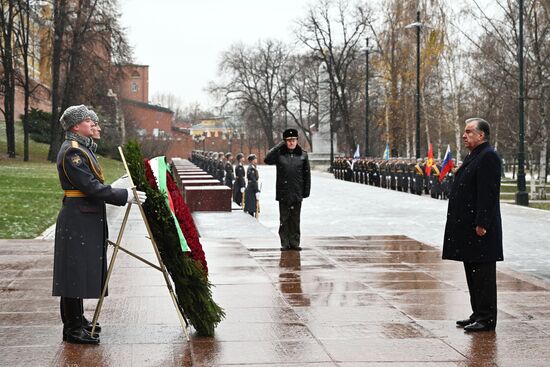 Russia Tajikistan Wreath Laying