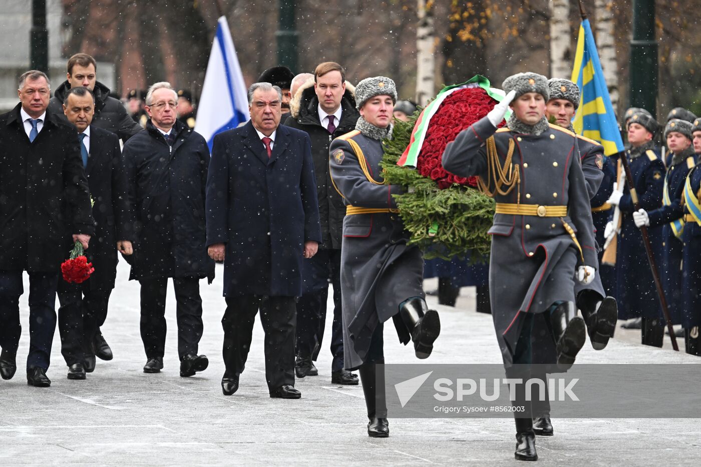 Russia Tajikistan Wreath Laying