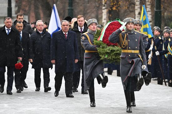 Russia Tajikistan Wreath Laying