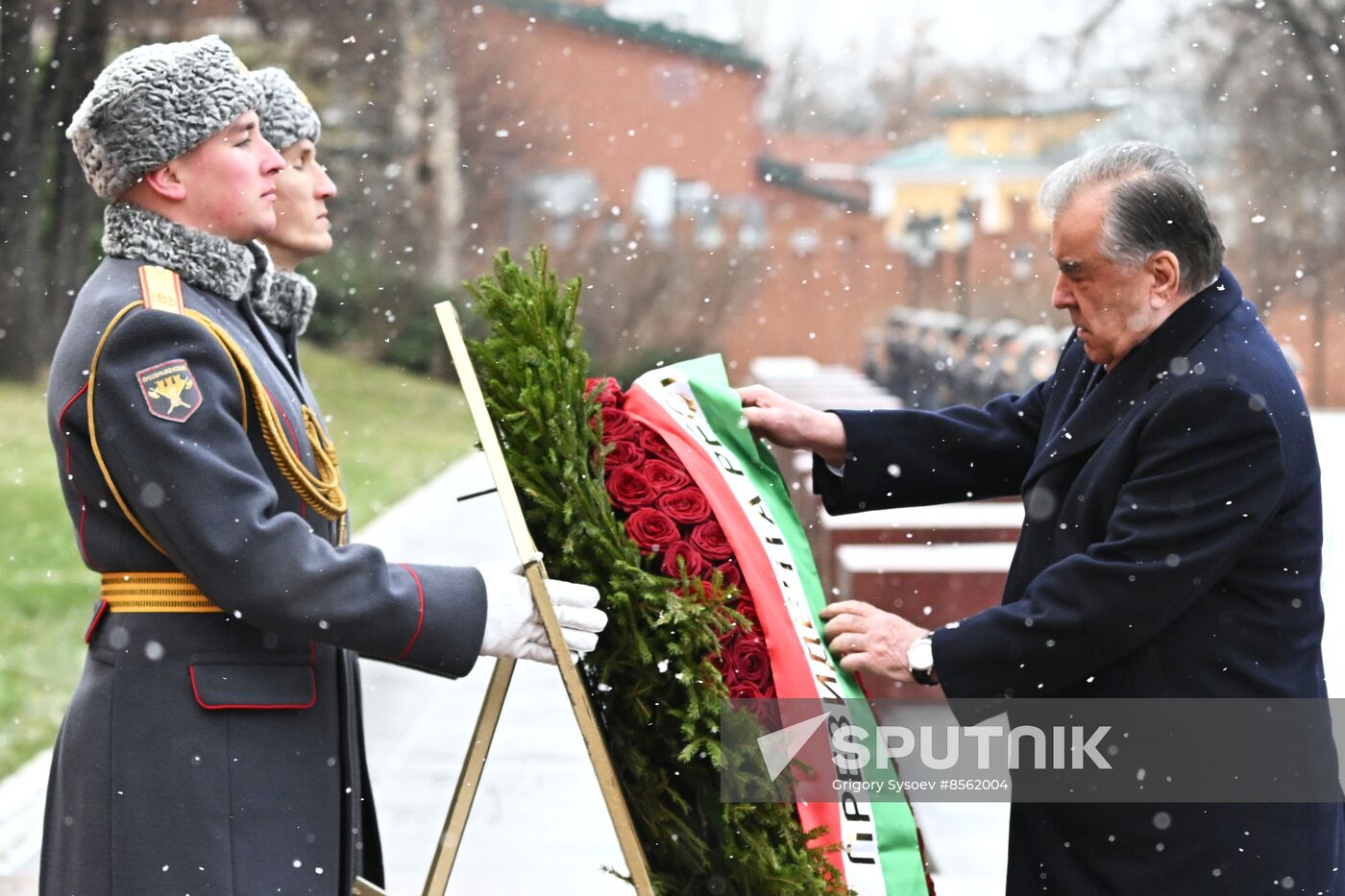 Russia Tajikistan Wreath Laying