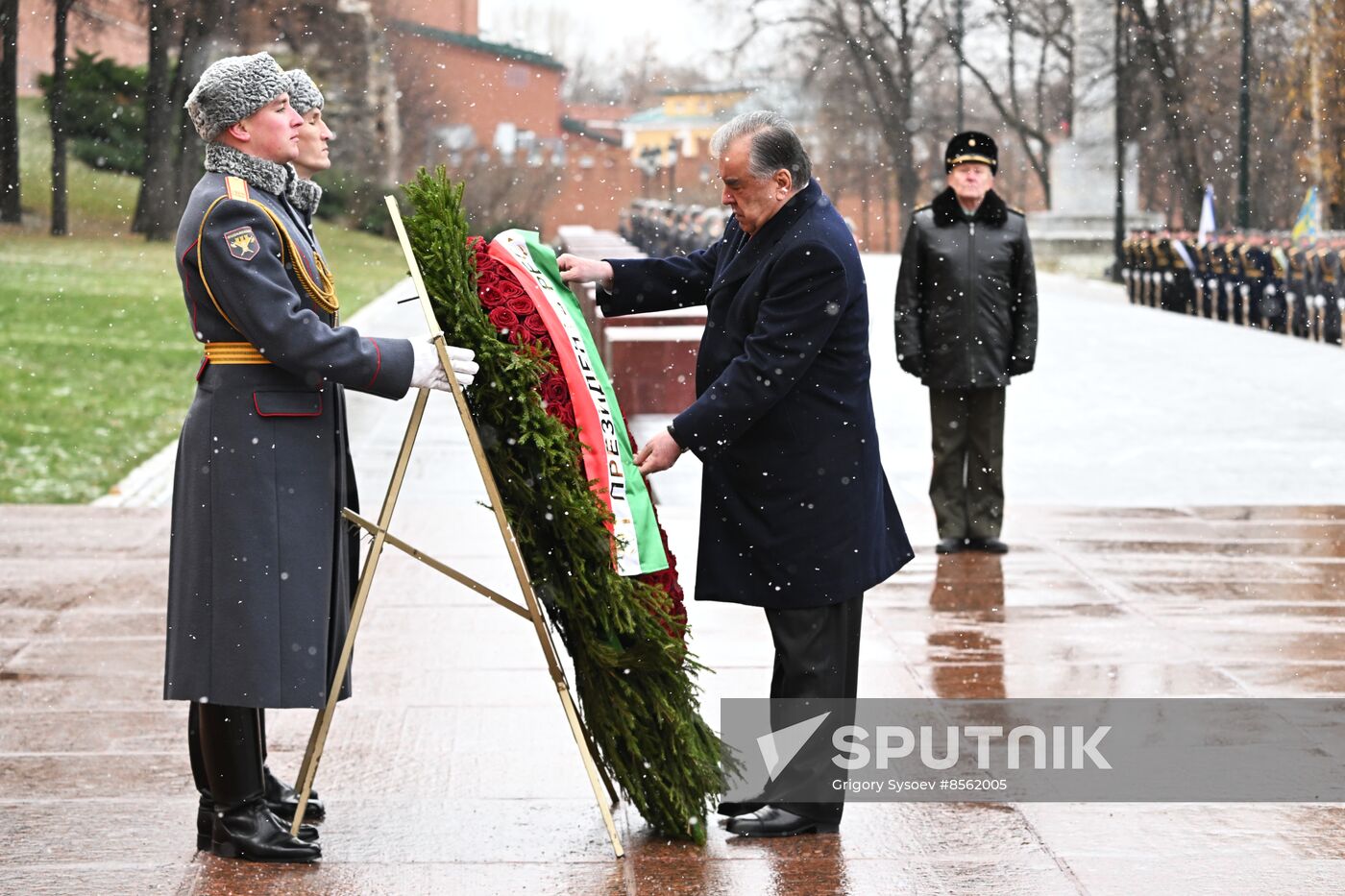 Russia Tajikistan Wreath Laying