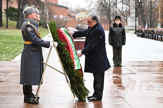 Russia Tajikistan Wreath Laying