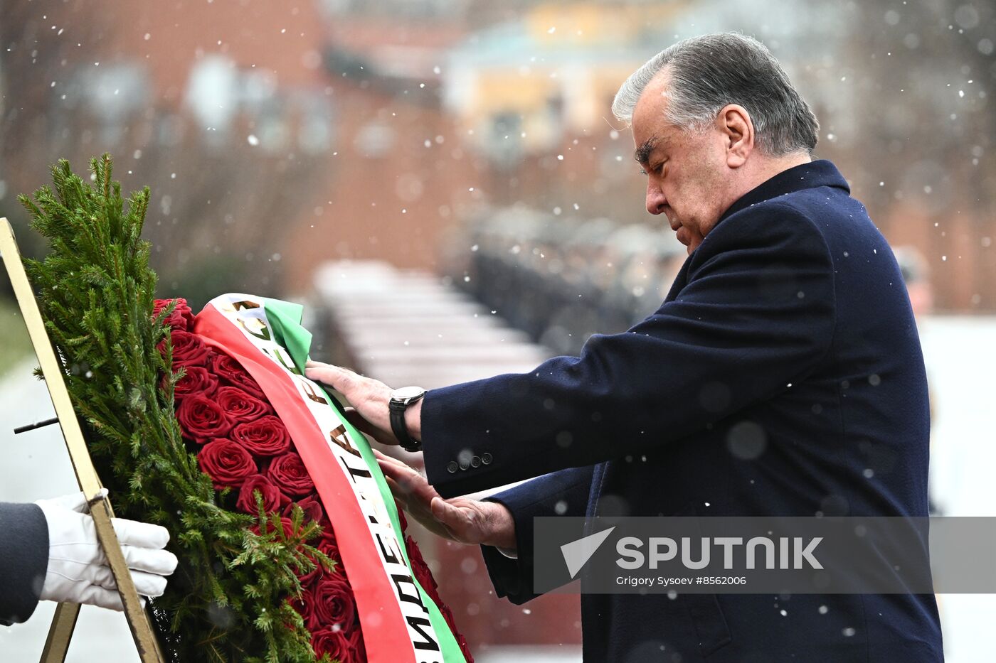 Russia Tajikistan Wreath Laying