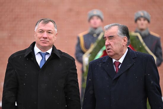 Russia Tajikistan Wreath Laying