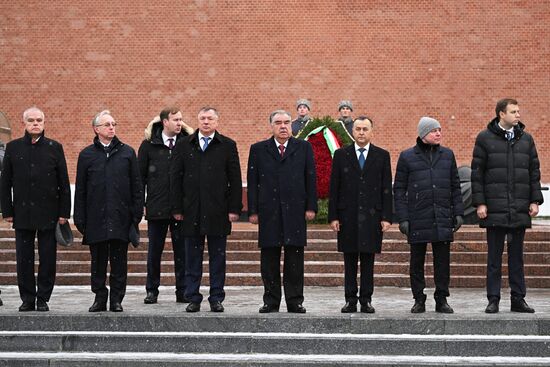 Russia Tajikistan Wreath Laying