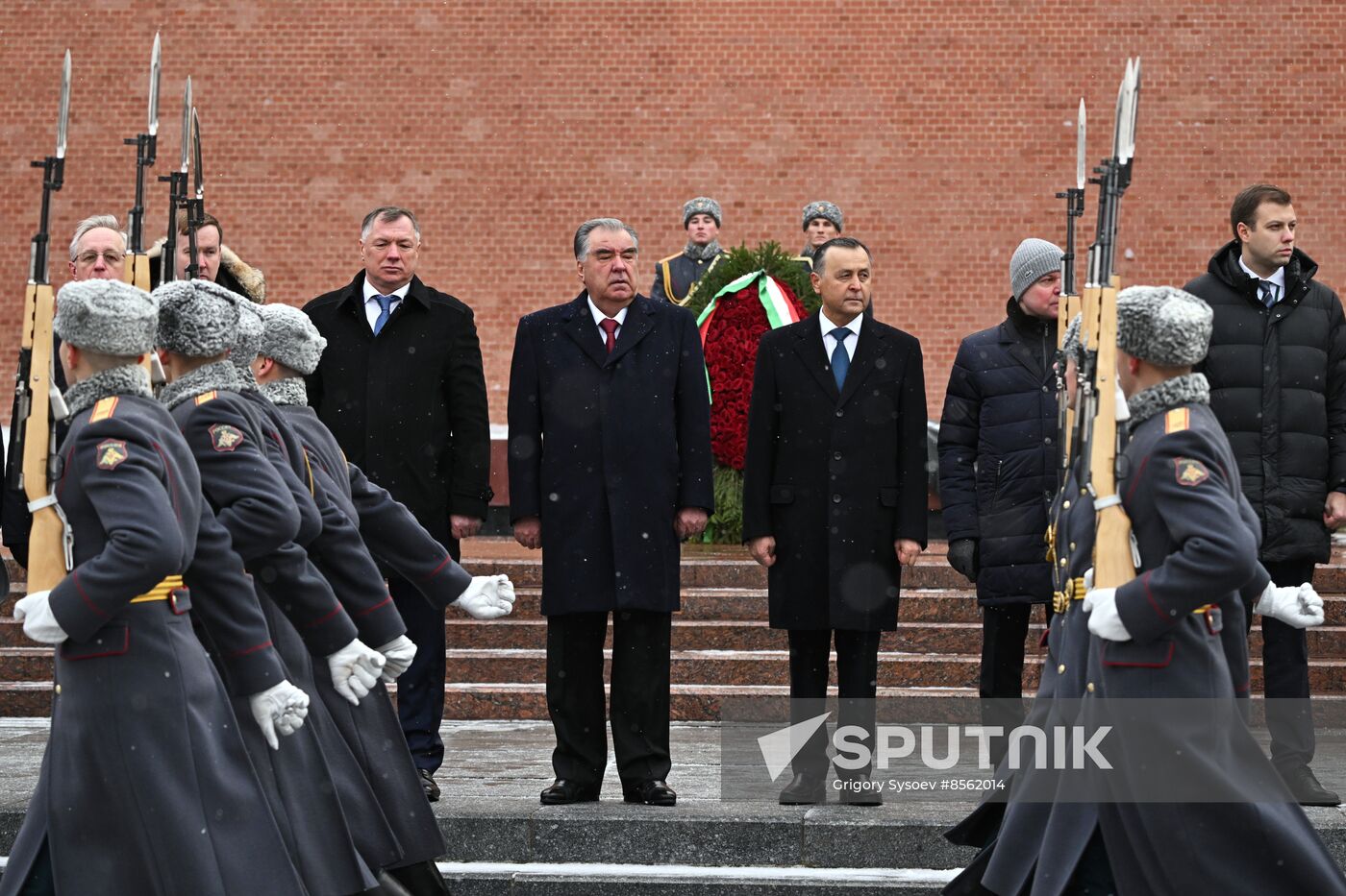 Russia Tajikistan Wreath Laying