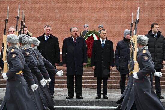 Russia Tajikistan Wreath Laying