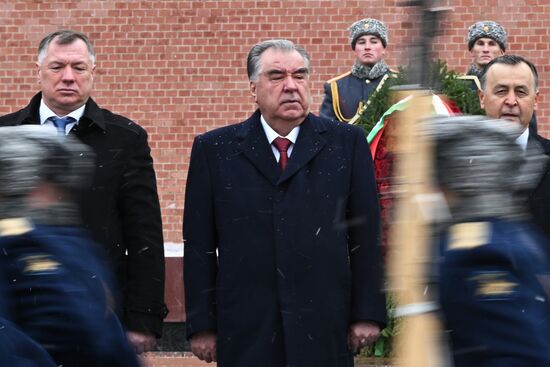 Russia Tajikistan Wreath Laying