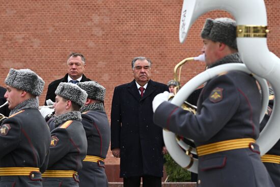 Russia Tajikistan Wreath Laying