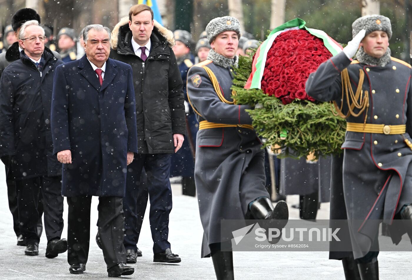 Russia Tajikistan Wreath Laying