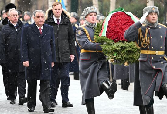 Russia Tajikistan Wreath Laying