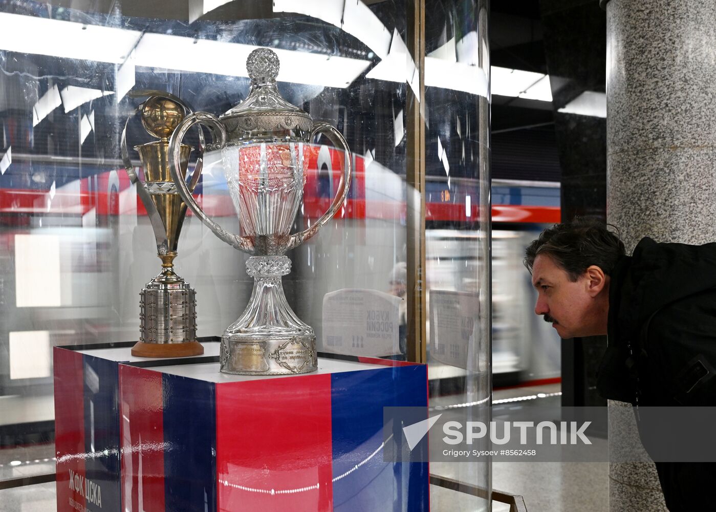 Russia Soccer CSKA Trophies Exhibition