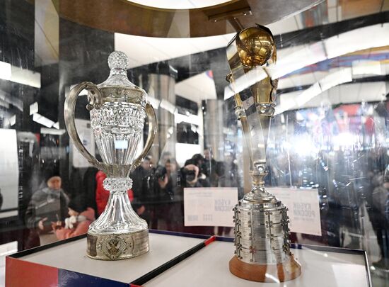 Russia Soccer CSKA Trophies Exhibition