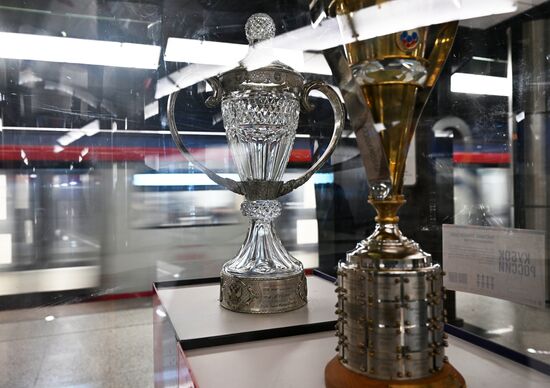 Russia Soccer CSKA Trophies Exhibition