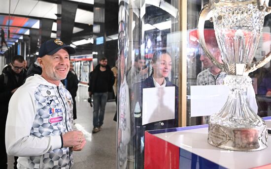 Russia Soccer CSKA Trophies Exhibition