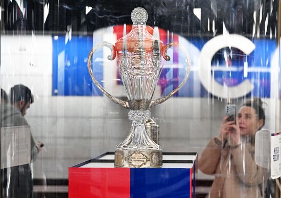 Russia Soccer CSKA Trophies Exhibition