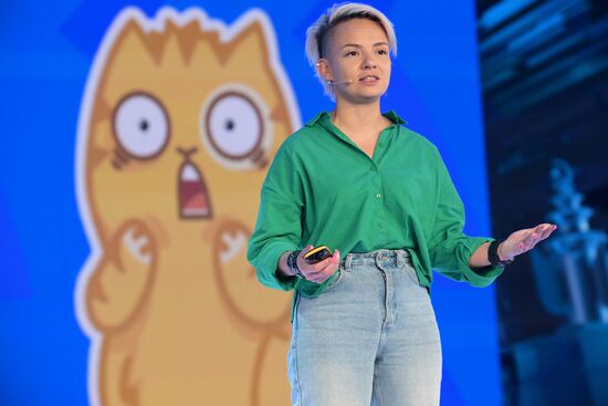 The International RUSSIA EXPO Forum and Exhibition. Pavilion 57 Knowledge House. Where Technologies Meet: VK-Day. Tamara Chechyotkina, Head of Marketing at VK Information Security. Location: Russia, Moscow. Author: Alexey Nikolskiy/Sputnik. RUSSIA EXPO. Where Technologies Meet. VK-day