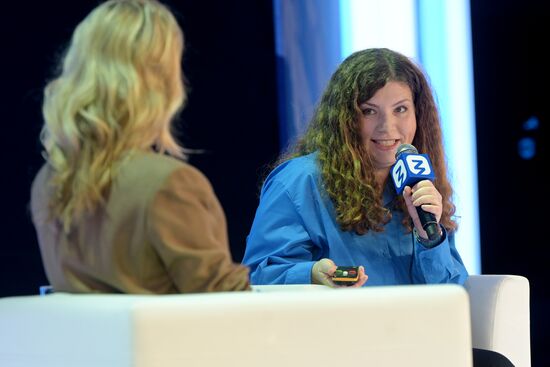 The International RUSSIA EXPO Forum and Exhibition. Pavilion 57 Knowledge House. Where Technologies Meet: VK-Day. Alexandra Babkina, Social Projects Director at VK. Location: Russia, Moscow. Author: Alexey Nikolskiy/Sputnik. RUSSIA EXPO. Where Technologies Meet. VK-day